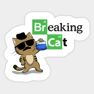 Breaking Cat Sticker